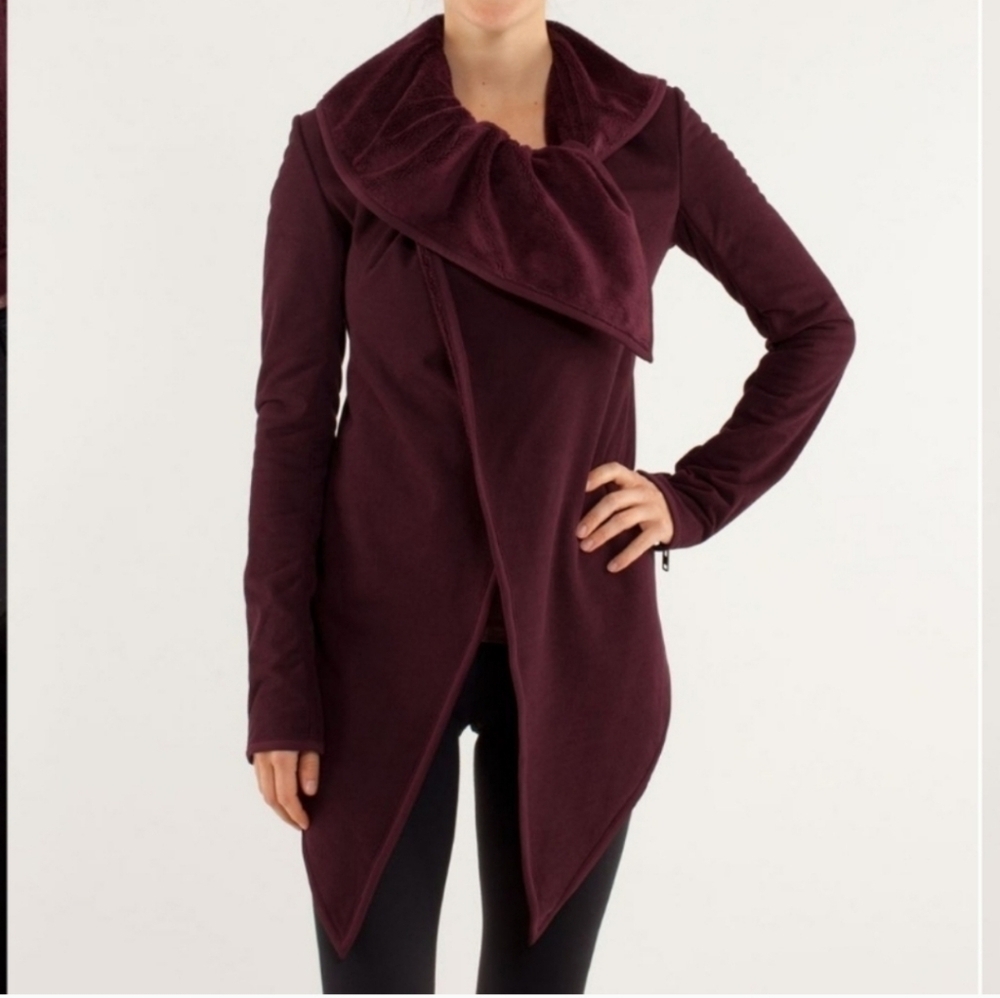 Lululemon Presence Of Mind JacketBordeaux Drama Burgundy Spring/ Fall S4 Loose